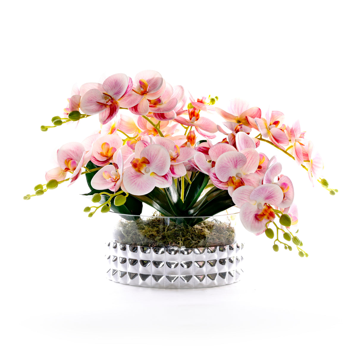 Pink Faux Orchids Center Piece Arrangement #F-257
