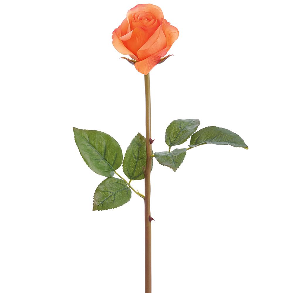 23" Real Touch Rose Bud Spray Orange (2 Stems Per Box) #FSR611-OR