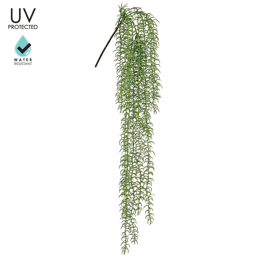 34" Outdoor Soft PE Sprengeri Fern Hanging Bush Green (2 Stems Per Box) #PBF323-GR