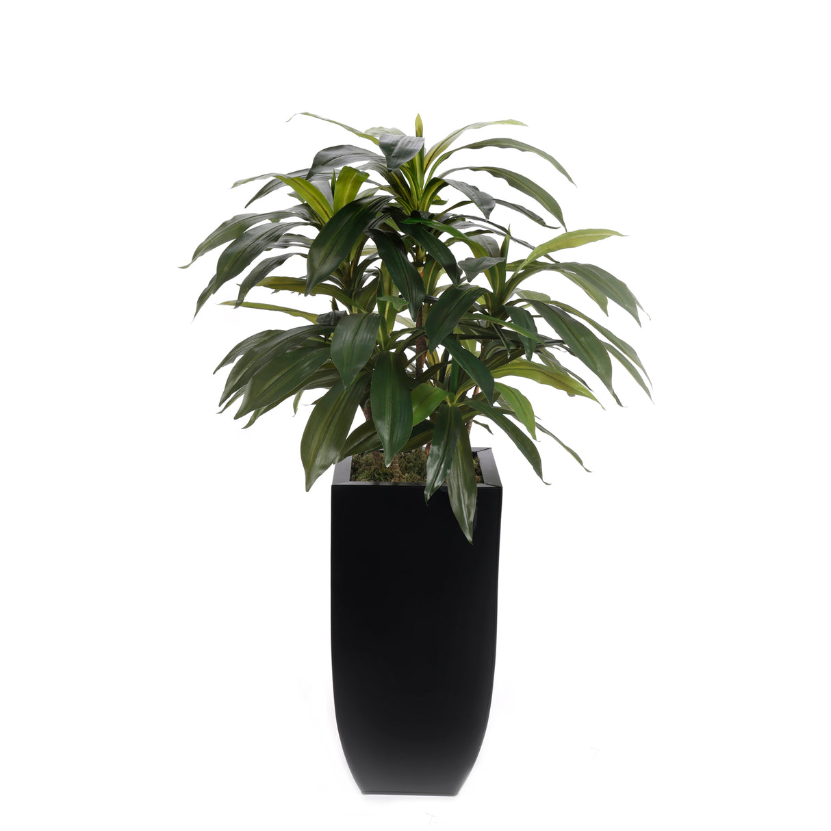 4'H Artifical Dracaena Plant In Black Tin Planter #T-113