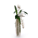 Real Touch White Orchid Flower Arrangement in Ceramic Vase #F-252
