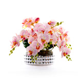 Pink Faux Orchids Center Piece Arrangement #F-257
