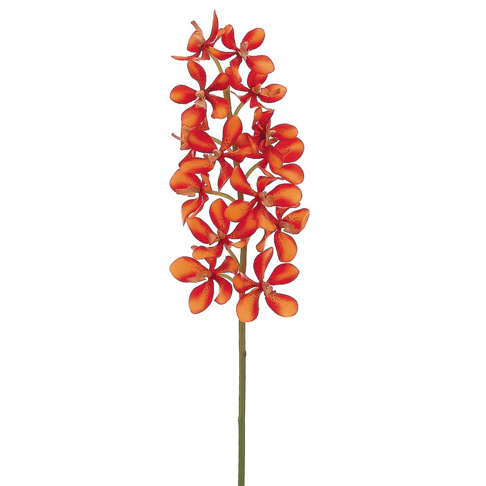 27" Mini Vanda Orchid Spray Flame (2 Stems Per Box) #HSO219-FL