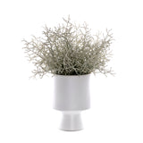 Faux Spanish Moss in White Cylinder Urn #S-90