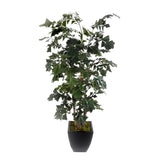 91"H Artifical Fishtail Palm Tree in Black Tapered Tin Pot #T-111