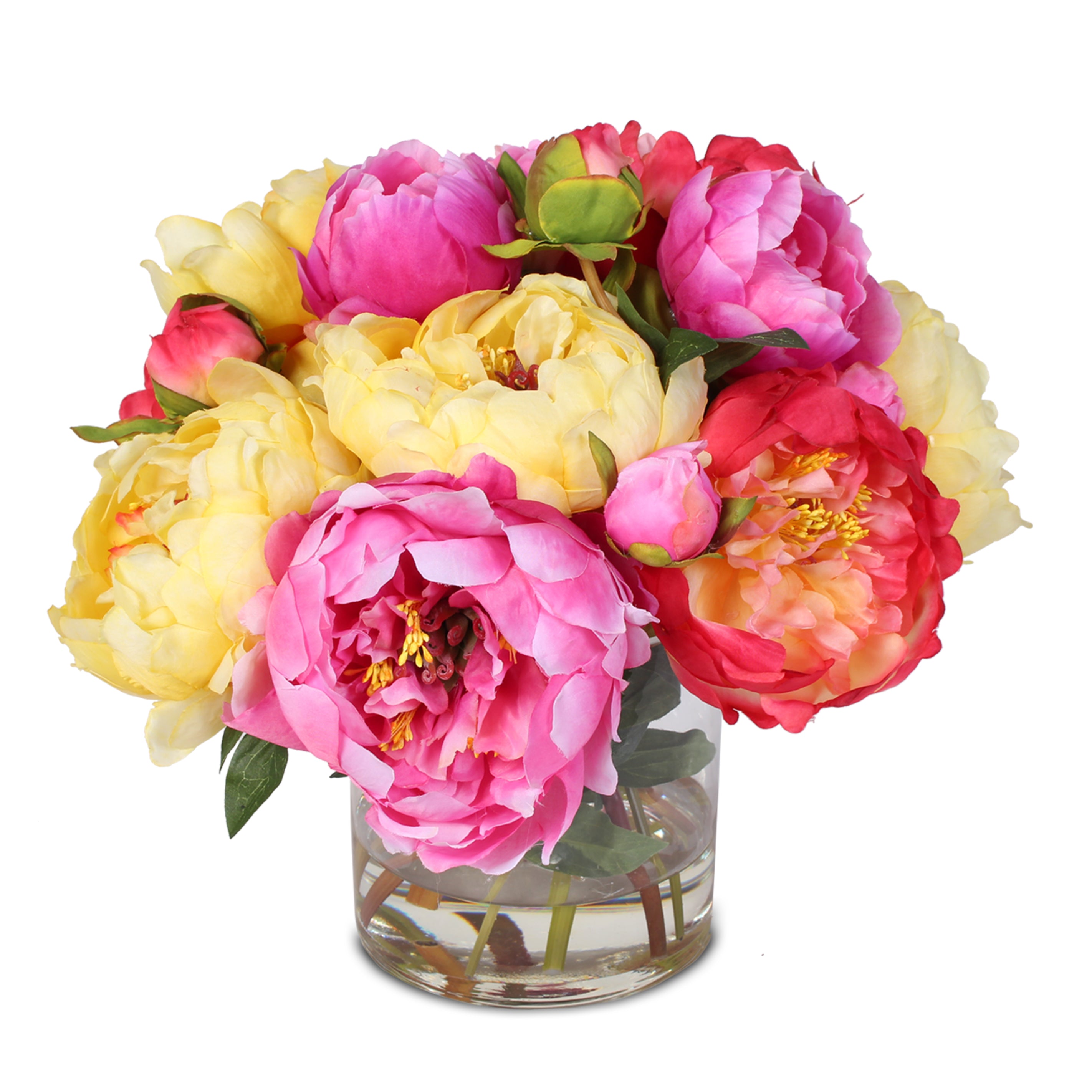 artificial peony bridal bouquet water drop