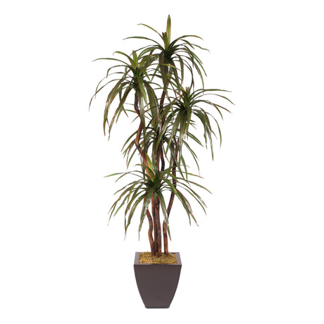 natural wood trunk, silk yucca tree, artificial tree, artificial flowers, silk flowers, home decor, modern, contemporary