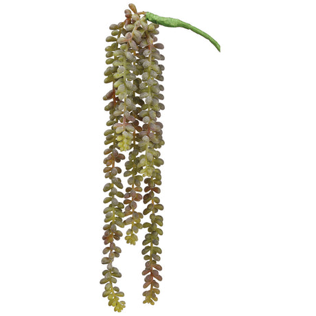 Evergreen succulent, artificial plant, silk flowers, Donkey's tail, burro's tail, vine