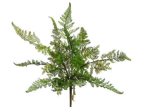 Artificial Leather Fern Bush (6 Bushes Total) #PBF581-GR